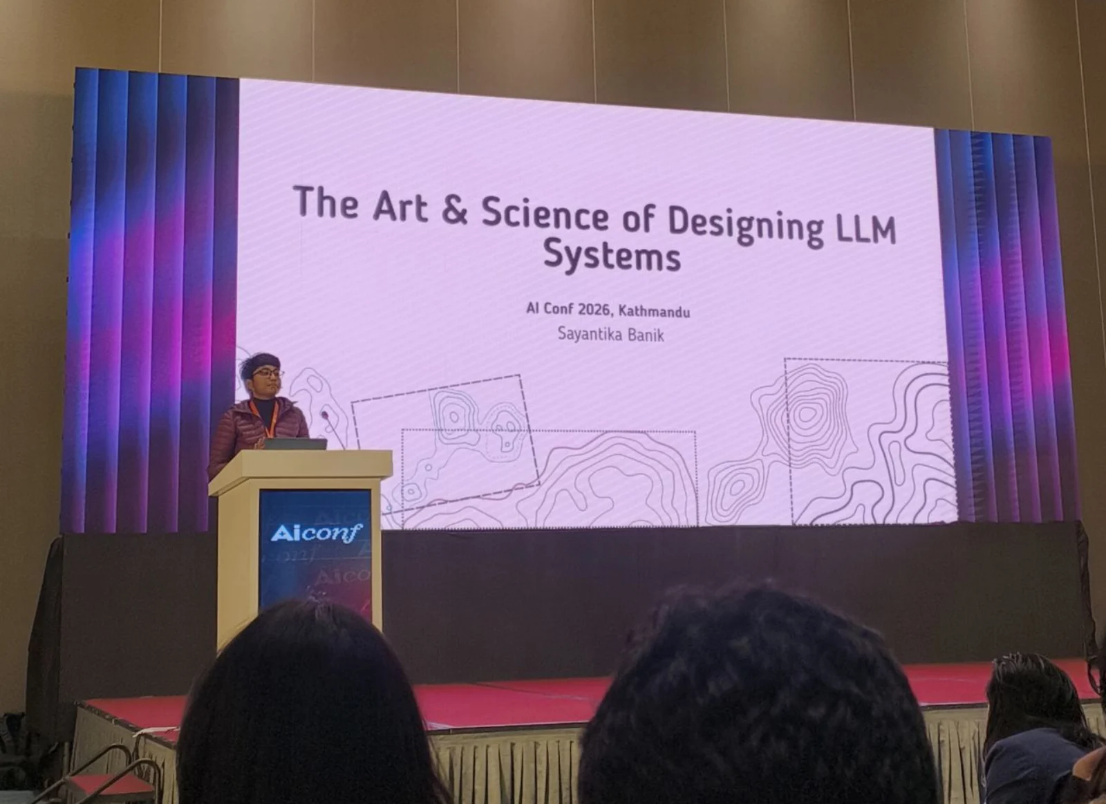 Sayantika Banik presenting at AI Conf Kathmandu