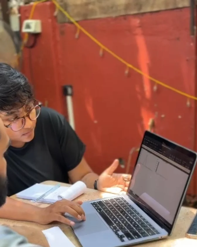 Sayantika Banik mapping an AI workflow during a working session